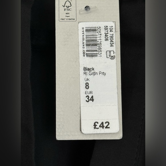 NWT River Island Black Puff Sleeve Mini Shirt Dress Size US 4 (UK 8) - Picture 9 of 10